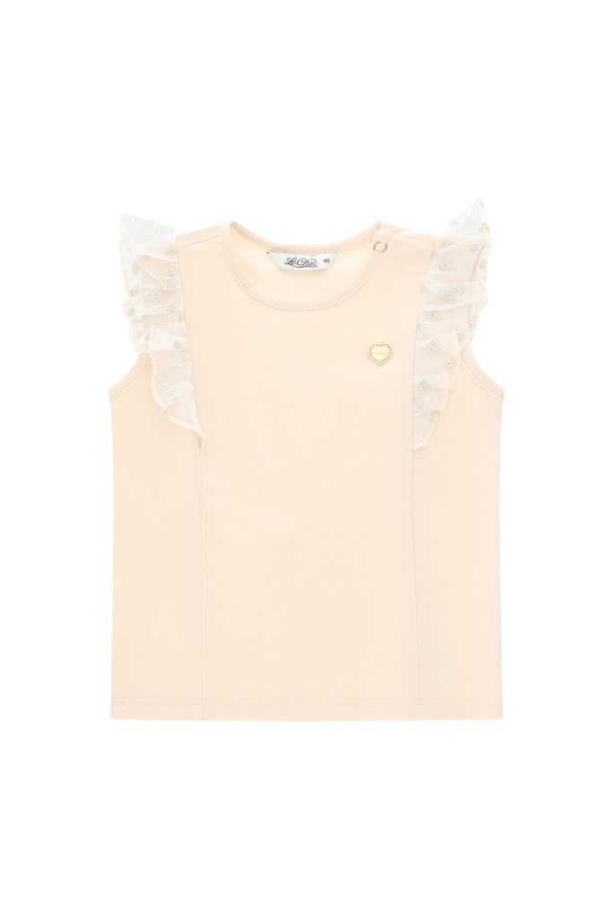 Le Chic | T-Shirt Girls Noppya Spring Ruffle Sands of Time 