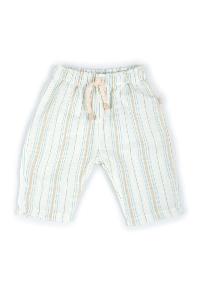Bamboom | Broek Boys Stripe White/Blue 