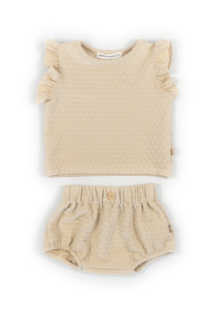 Bamboom | Outfit Girls Almond Cream 2-delig