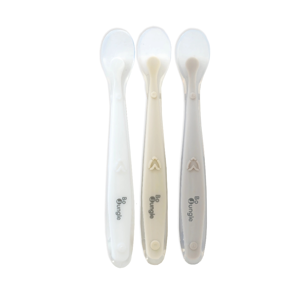 Bo Jungle | Lepel Soft Siliconen White/Dune/Terracotta  3-delig