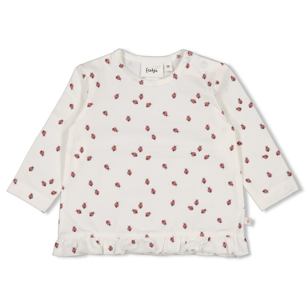 Feetje | T-shirt Girls Ladybug Longsleeve Off White
