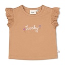 Feetje | T-shirt Girls Flower Ranch Brown