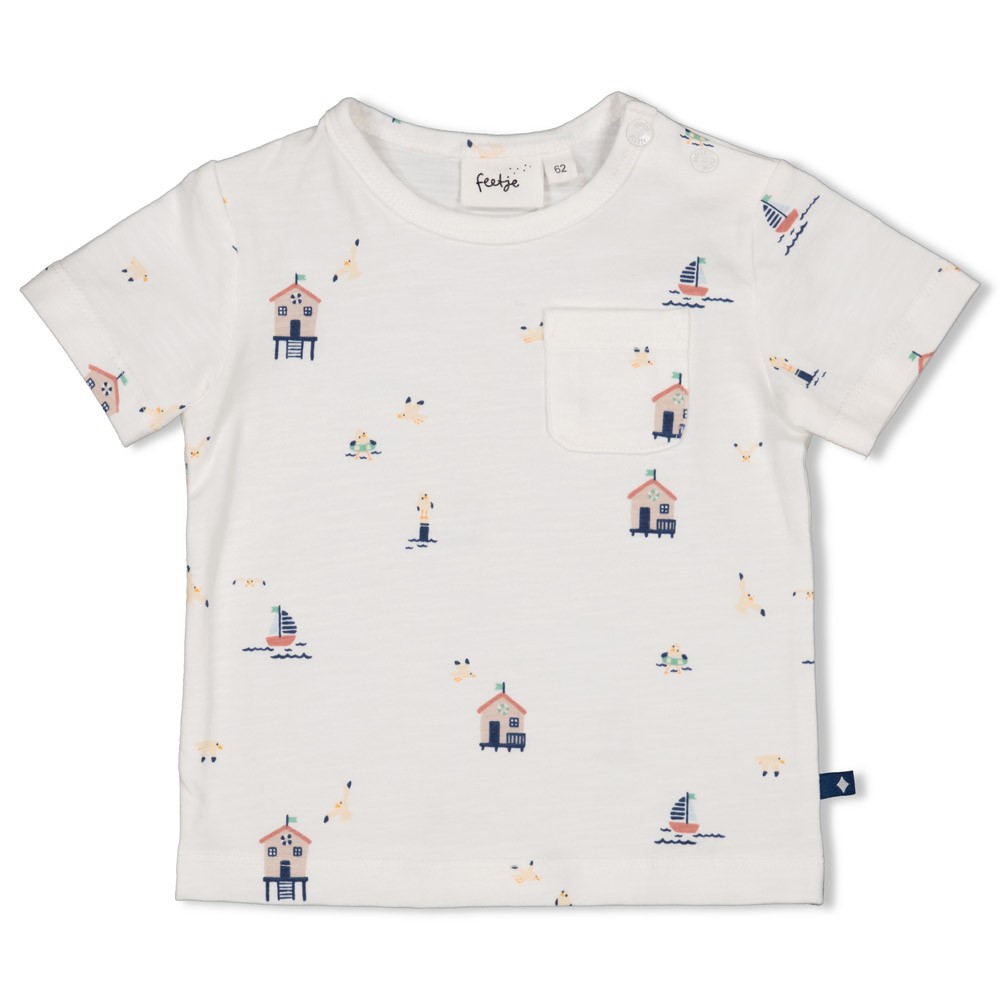 Feetje | T-shirt Boys Seaside Happiness Off White