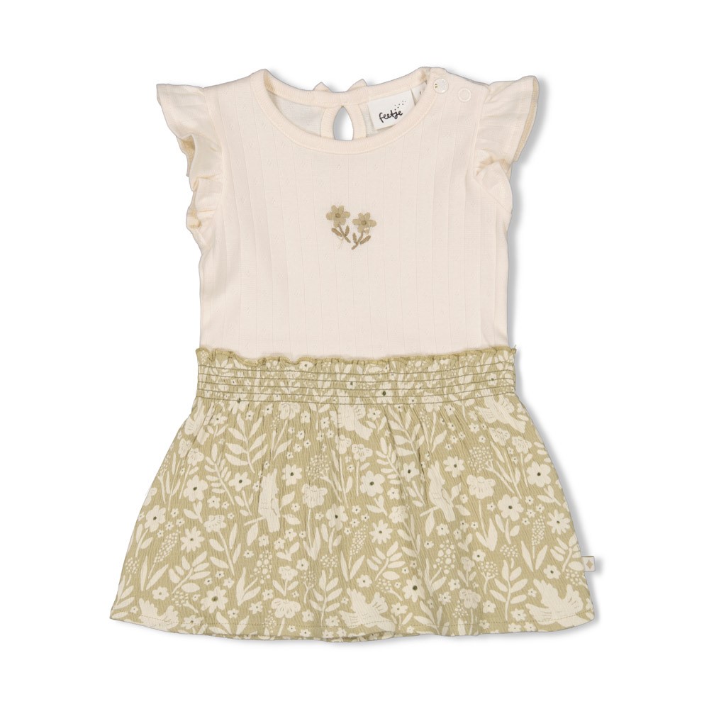 Feetje | Jurk Girls Let Your Dreams Blossom Green