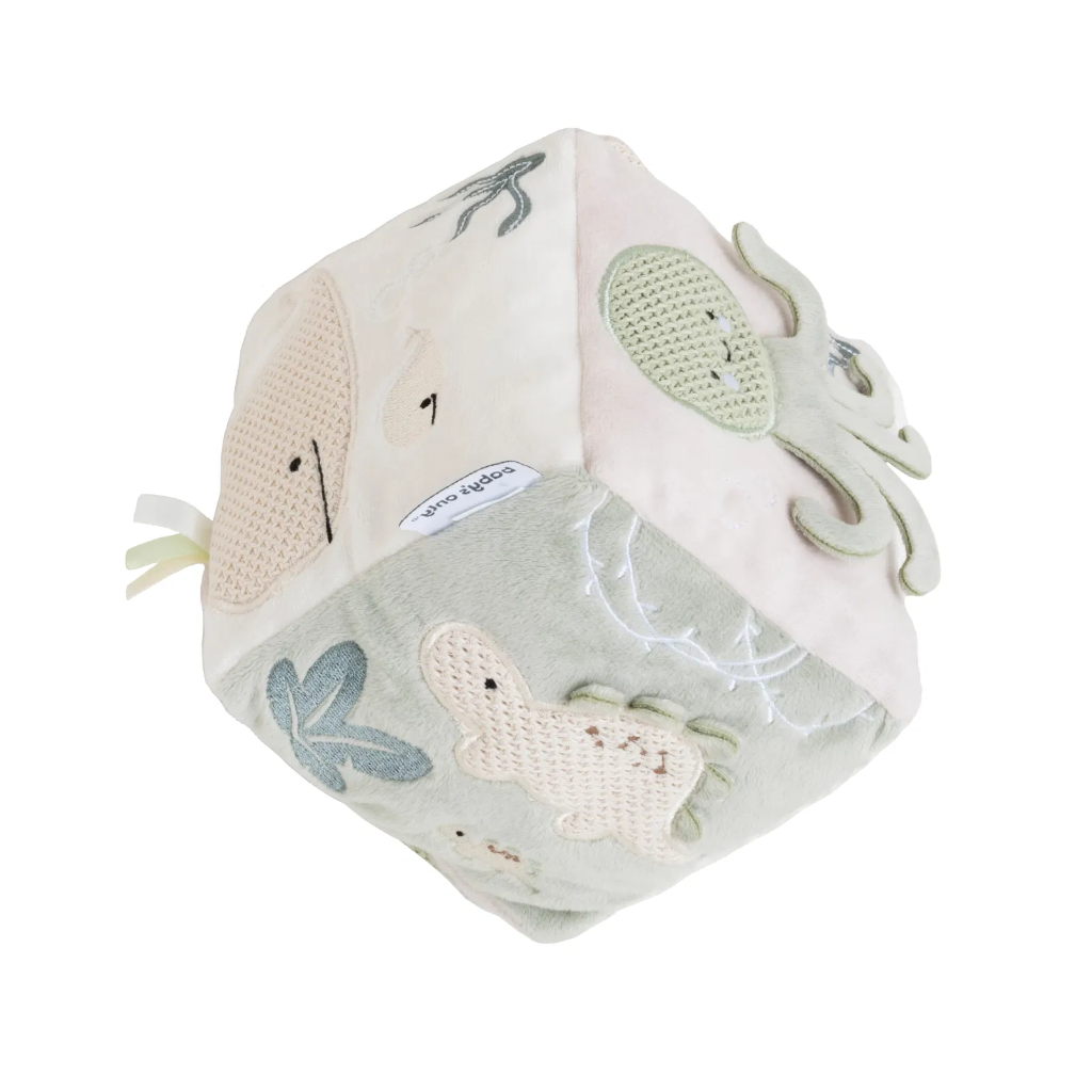 Baby's Only | Activiteitenkubus Animals Laurel Green/Warm Linnen