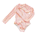 Fresk | Badpak Girls Summer Stripes Longsleeve Pink
