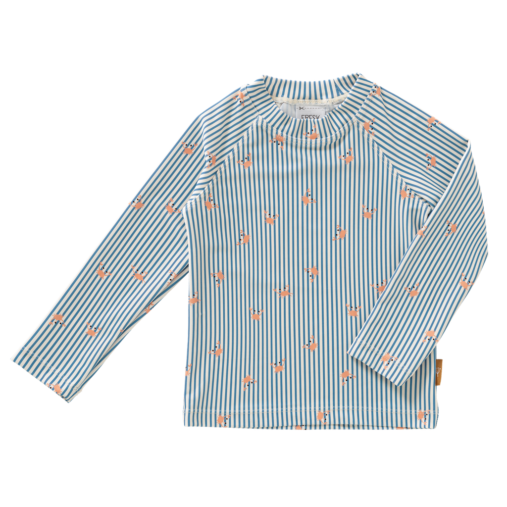 Fresk | Zwemshirt Boys Stripes & Crabs Longsleeve Blue