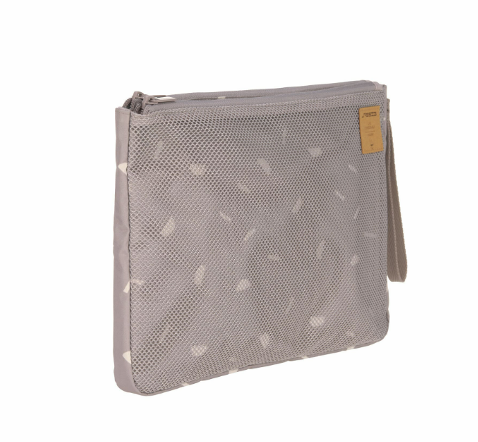 Laessig | Luiertasje AOP Blocks Taupe 33x23cm