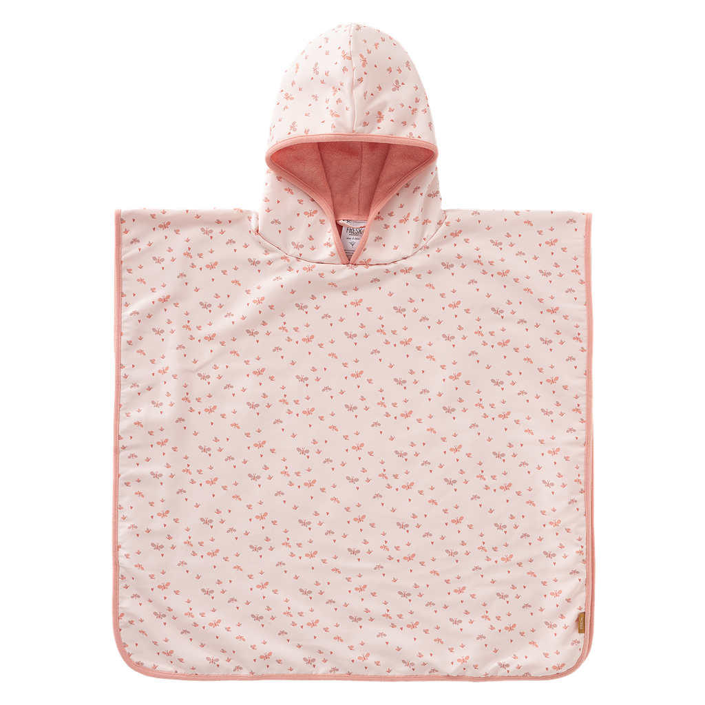 Fresk | Poncho Girls Butterflies Pink