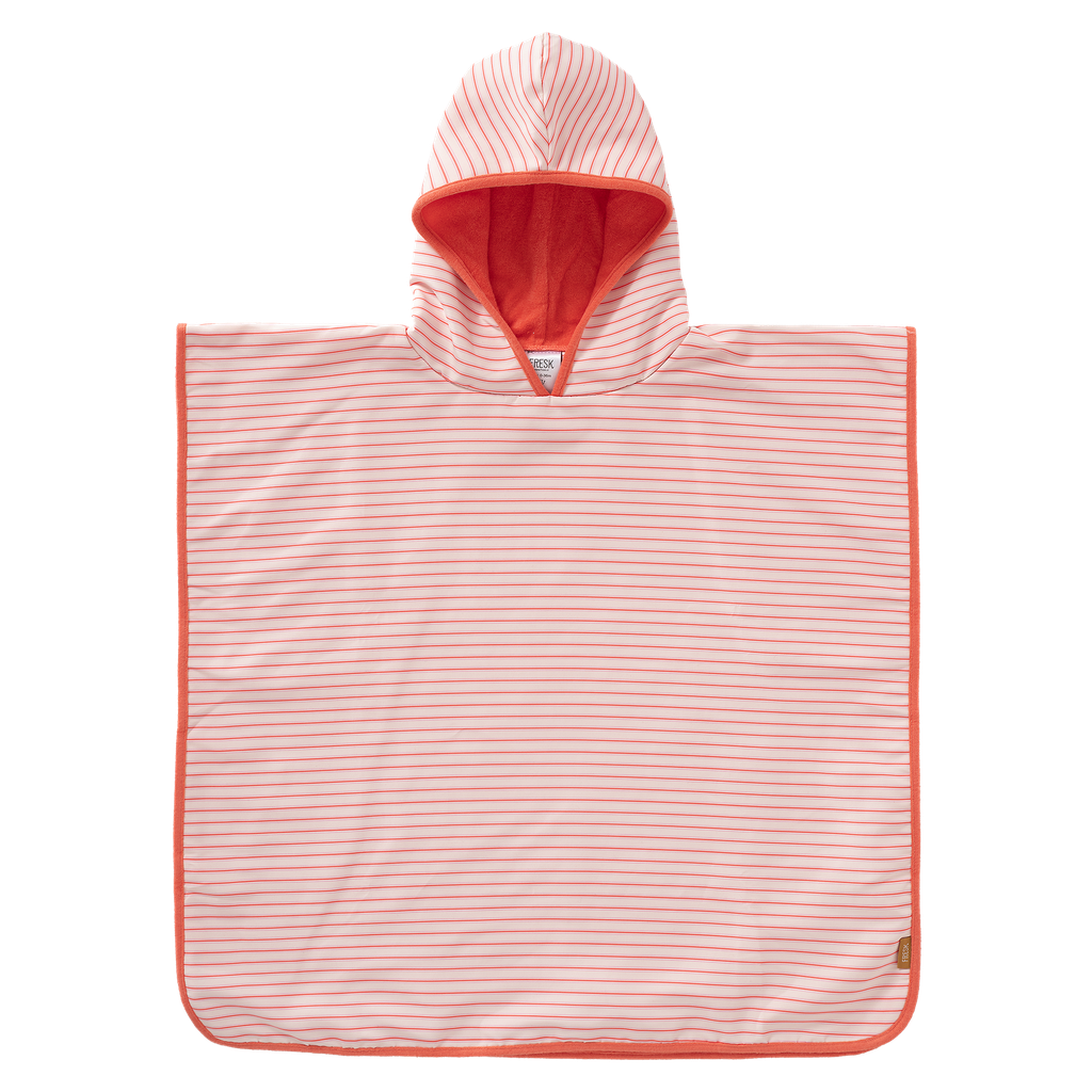 Fresk | Poncho Girls Summer Stripes Orange
