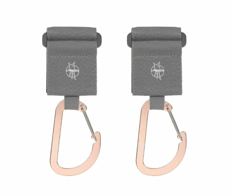 TASSENHAAK, Stroller Hooks Metal, grey, grijs, polyester/metaal, 2 stuk(s), 2021