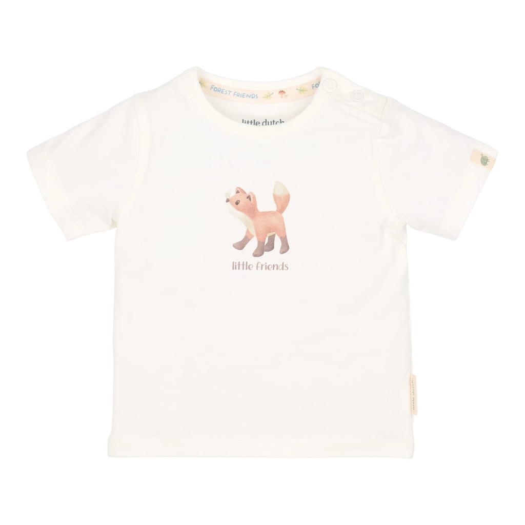 Little Dutch | T-shirt Boys Forest Friends Off White