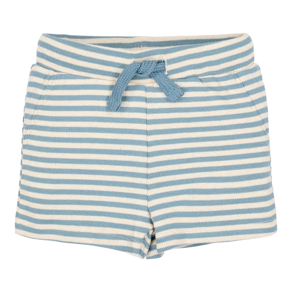 Little Dutch | Short Boys Forest Friends Stripes Stone Blue