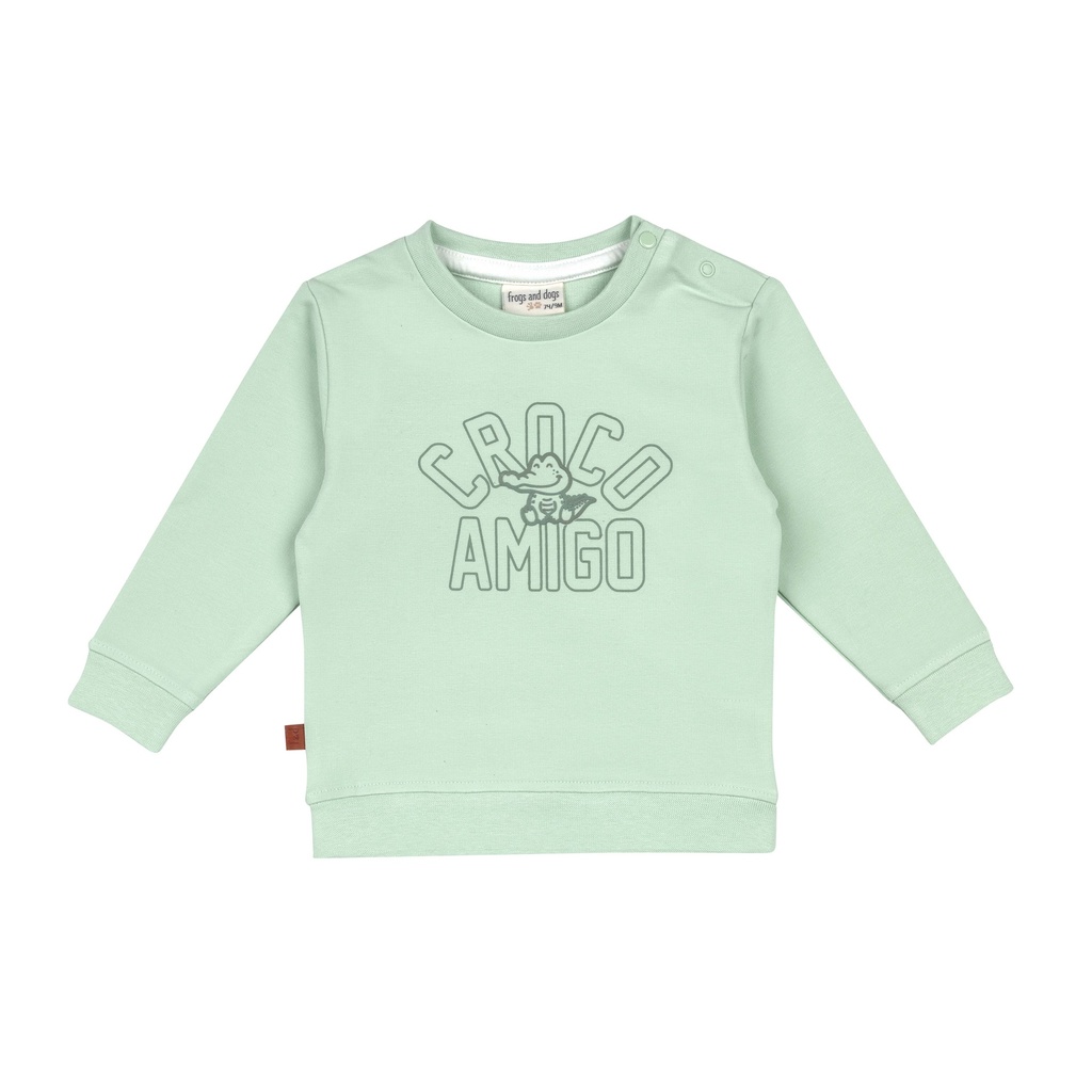 Frogs&Dogs | Sweater Boys Croco Amigo Subtle Green 