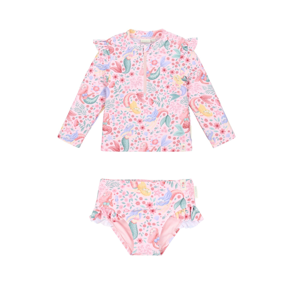 Little Dutch | Outfit Girls Zwemshirt Longsleeve/Zwemslip Dreamy Mermaid 2-delig