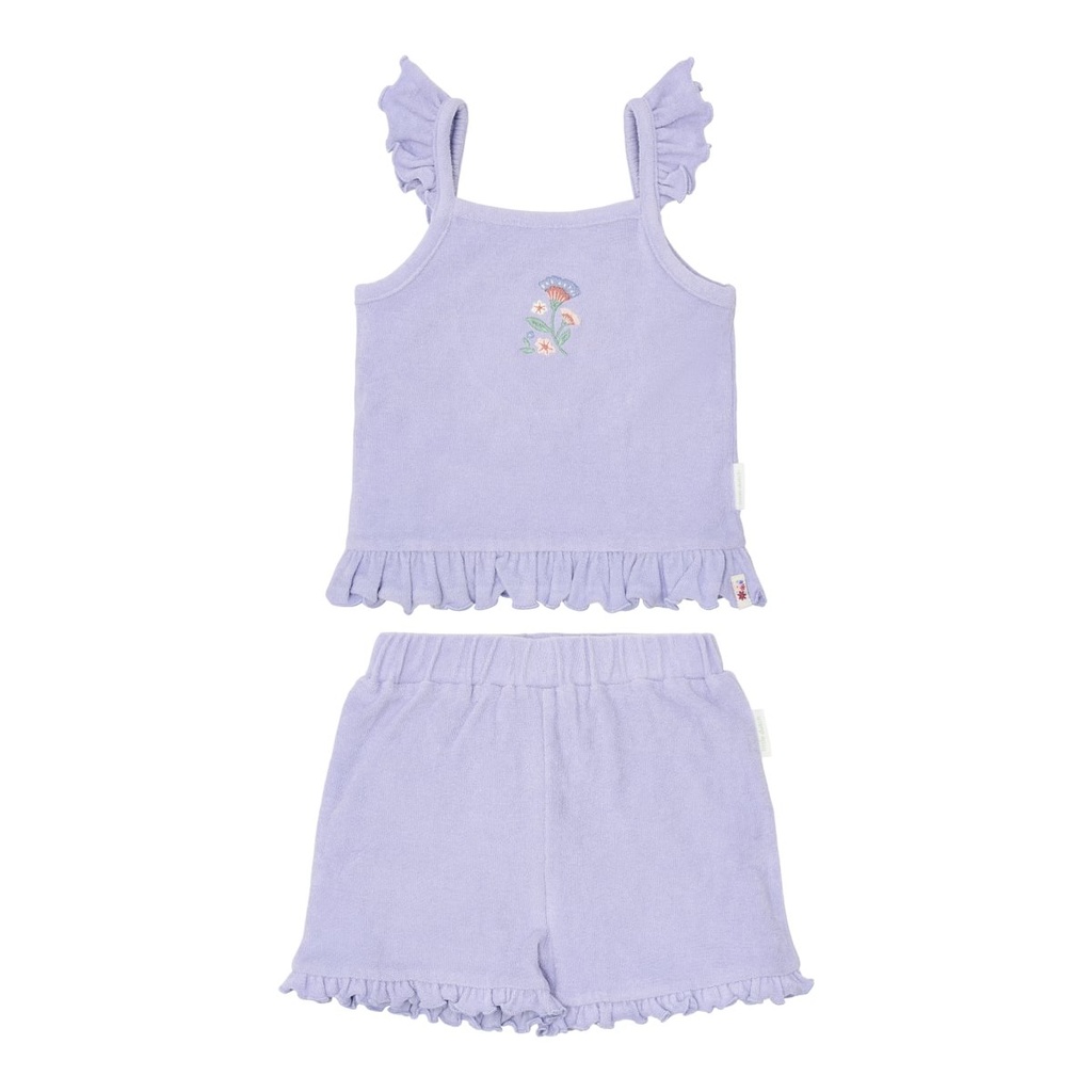 Little Dutch | Outfit Girls T-shirt/Short Dreamy Purple