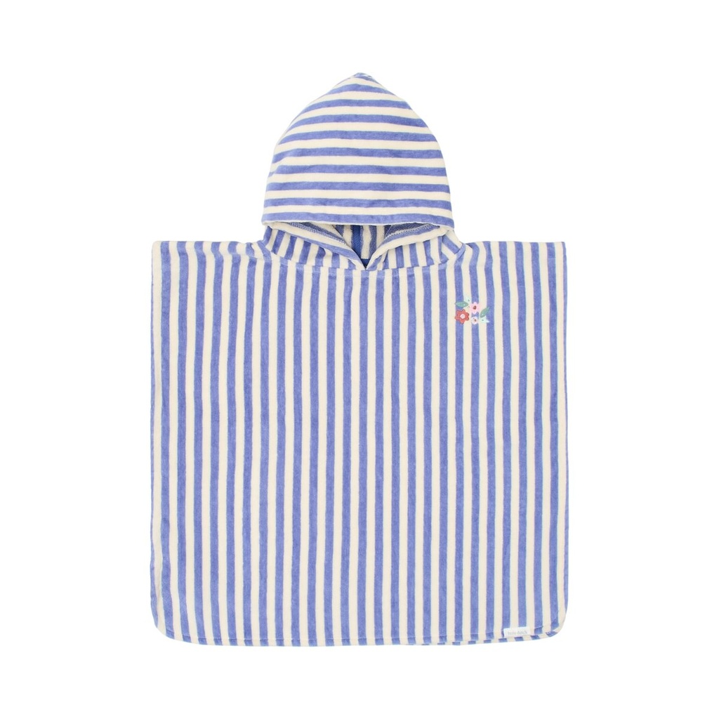 Little Dutch | Poncho Girls Dreamy Purple Stripe Blauw One Size