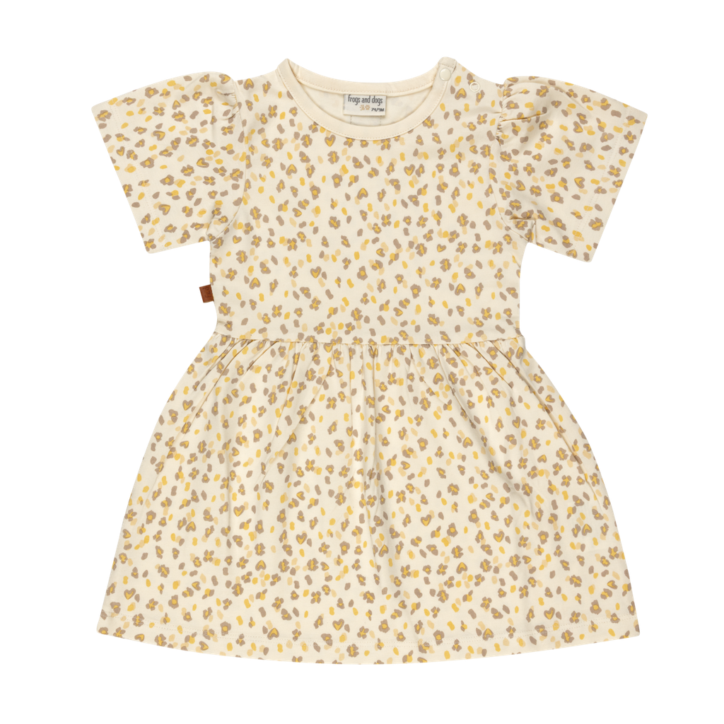 Frogs&Dogs | Jurk Girls Leo Pearled Ivory 