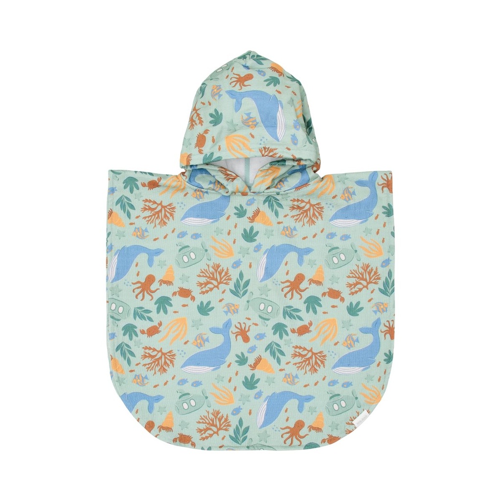 Little Dutch | Poncho Boys Ocean World Multicolor One Size
