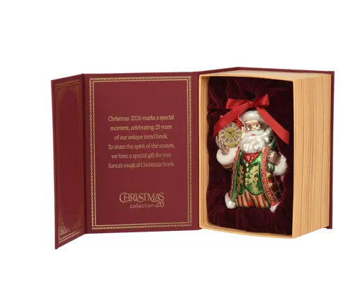 Decoris | Hangfiguur Glas Ornament 10,2x8x13cm Verpakt in Doos 18,3x12,9x8,5cm