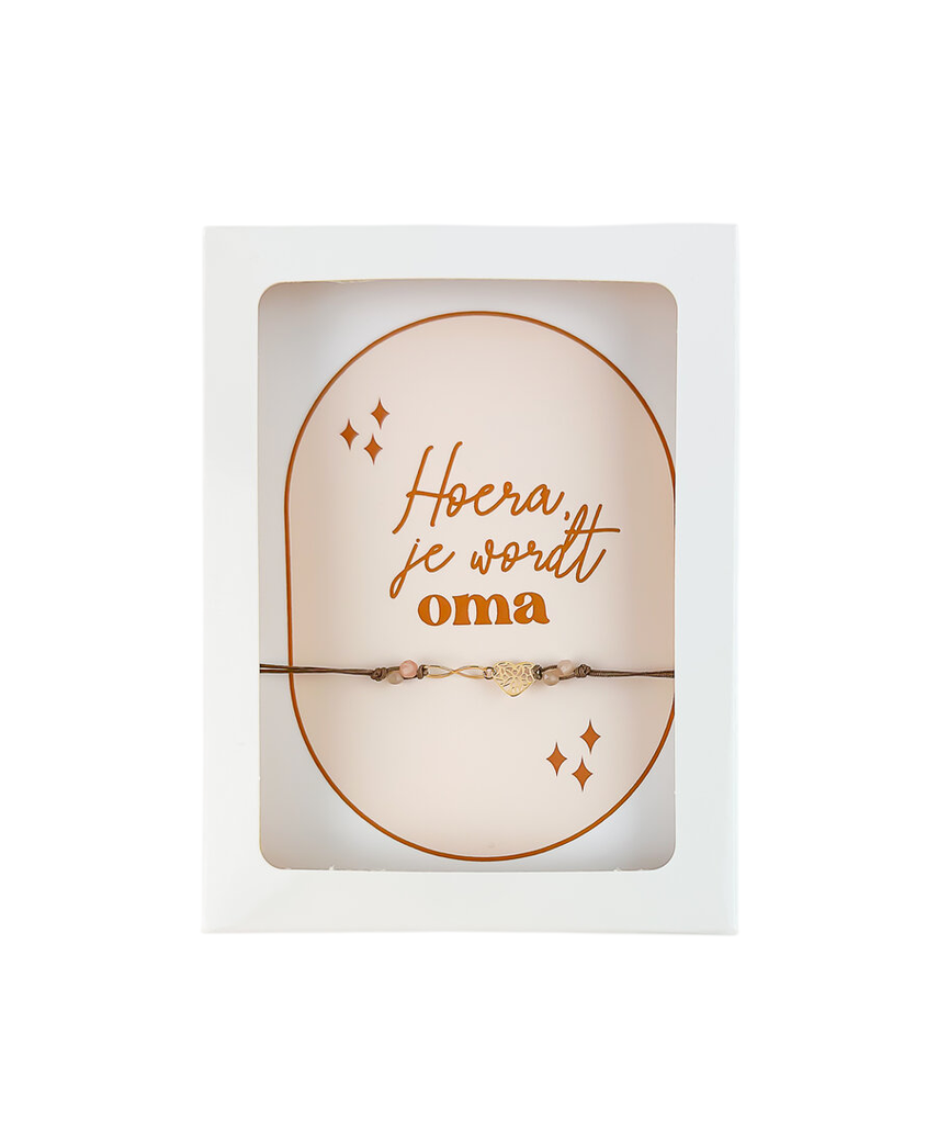 Minimou | Armbandje "Hoera, Je Wordt Oma"