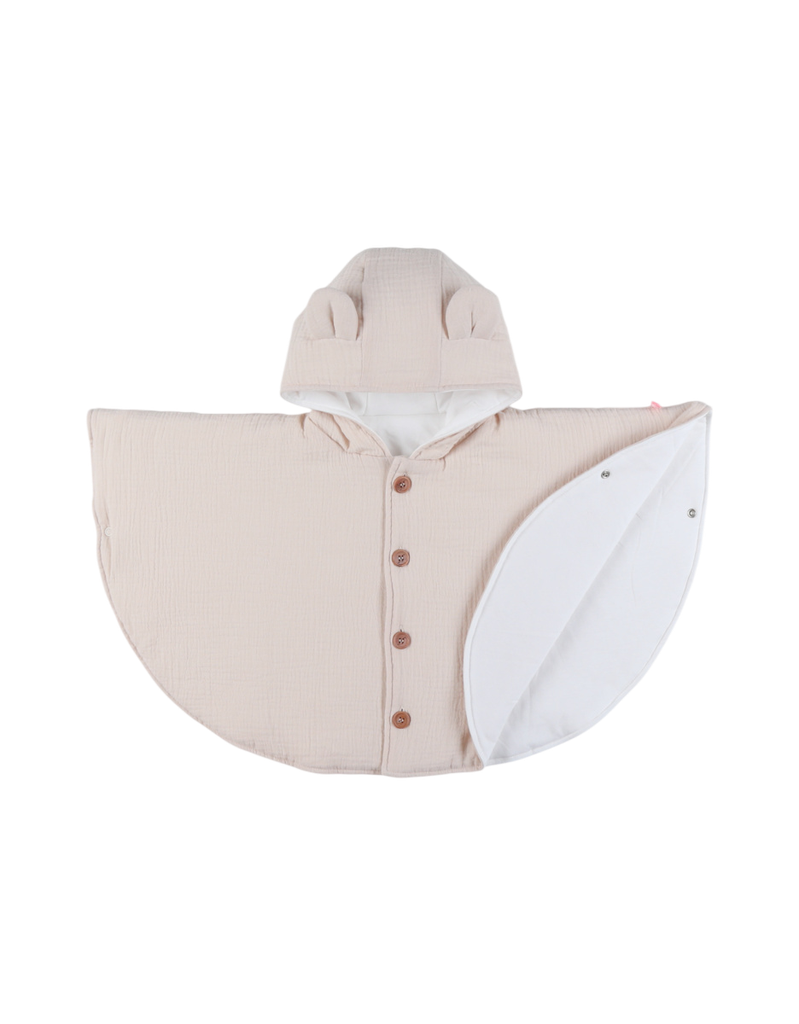 Noukies | Poncho Mousseline Bio Beige