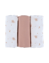 Noukies | Tetra Doek Vintage Flowers Mousseline 70x70cm 3-pack