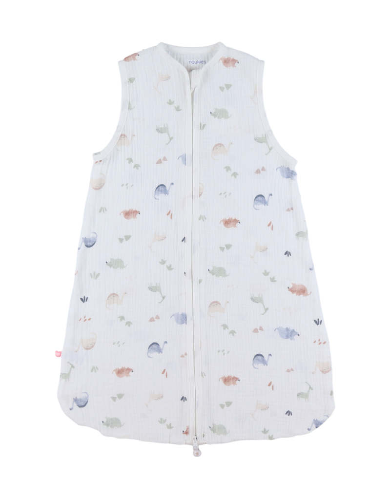 Noukies | Slaapzak Dino Mousseline Bio 1.0TOG 70cm