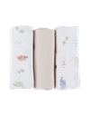 Noukies | Tetra Doek Dino Mousseline 70x70cm 3-pack