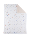 Noukies | Deken Dino Mousseline Bio Wit/Ecru 75x100cm