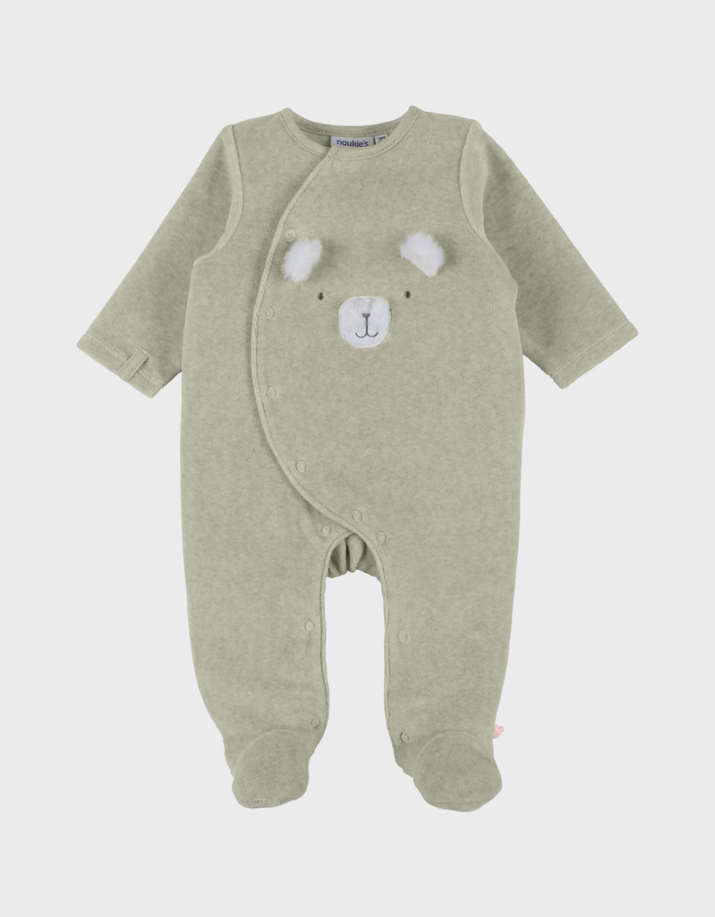 Noukies | Pyjama Orso Velours Khaki