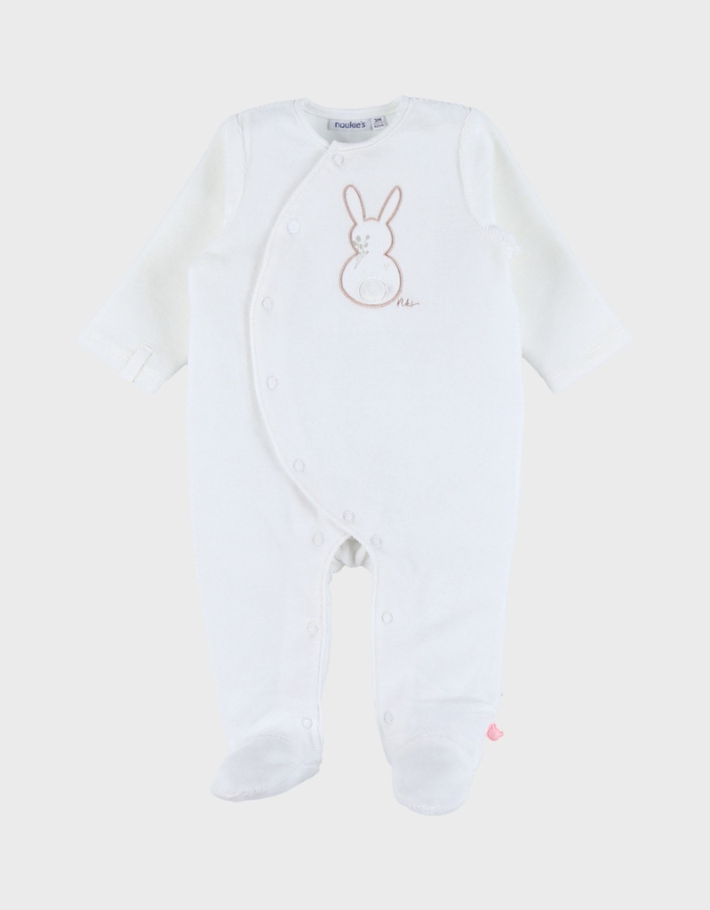 Noukies | Pyjama Rosie Velours Wit