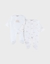 Noukies | Pyjama Zebra Jersey Wit 2-pack