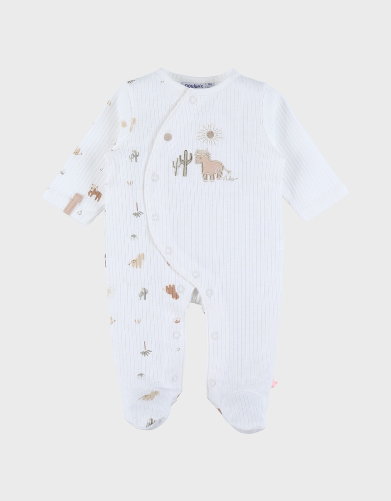 Noukies | Pyjama Fluffy Jersey Wit