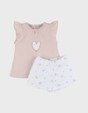 Noukies | Pyjama Vintage Flowers Jersey Rose 2-delig