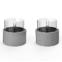 Tenderflame | Kaars Breeze 10 Keramiek Grijs 2-pack