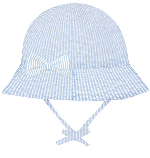 Vanilla Copenhagen | Zonnehoed Seersucker Blue Blauw 1-2Y