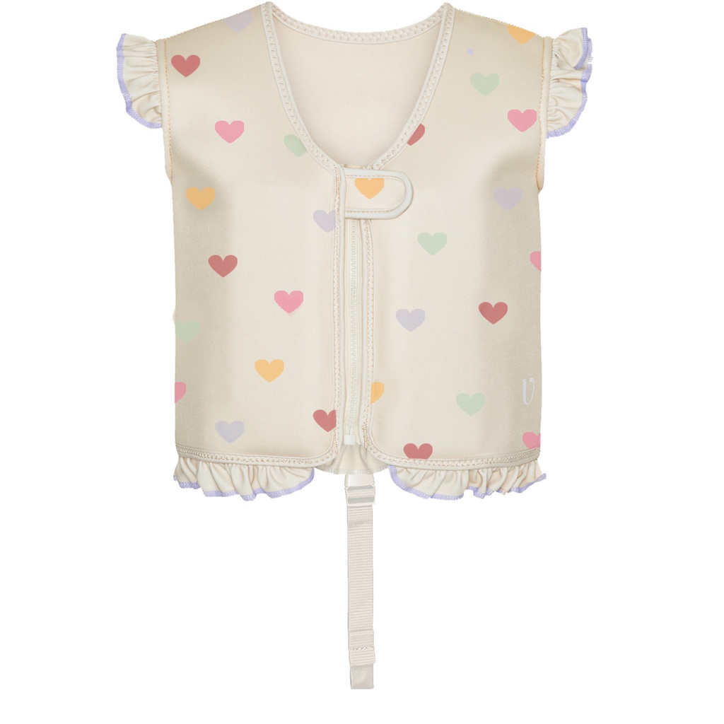 Vanilla Copenhagen | Zwemvest Neoprene Hearts Ecru 1-3Y 11-20kg 