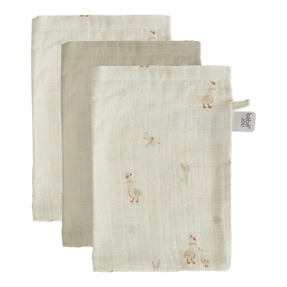 Bebe-Jou | Washandje Dear Goose Tetra 3-pack