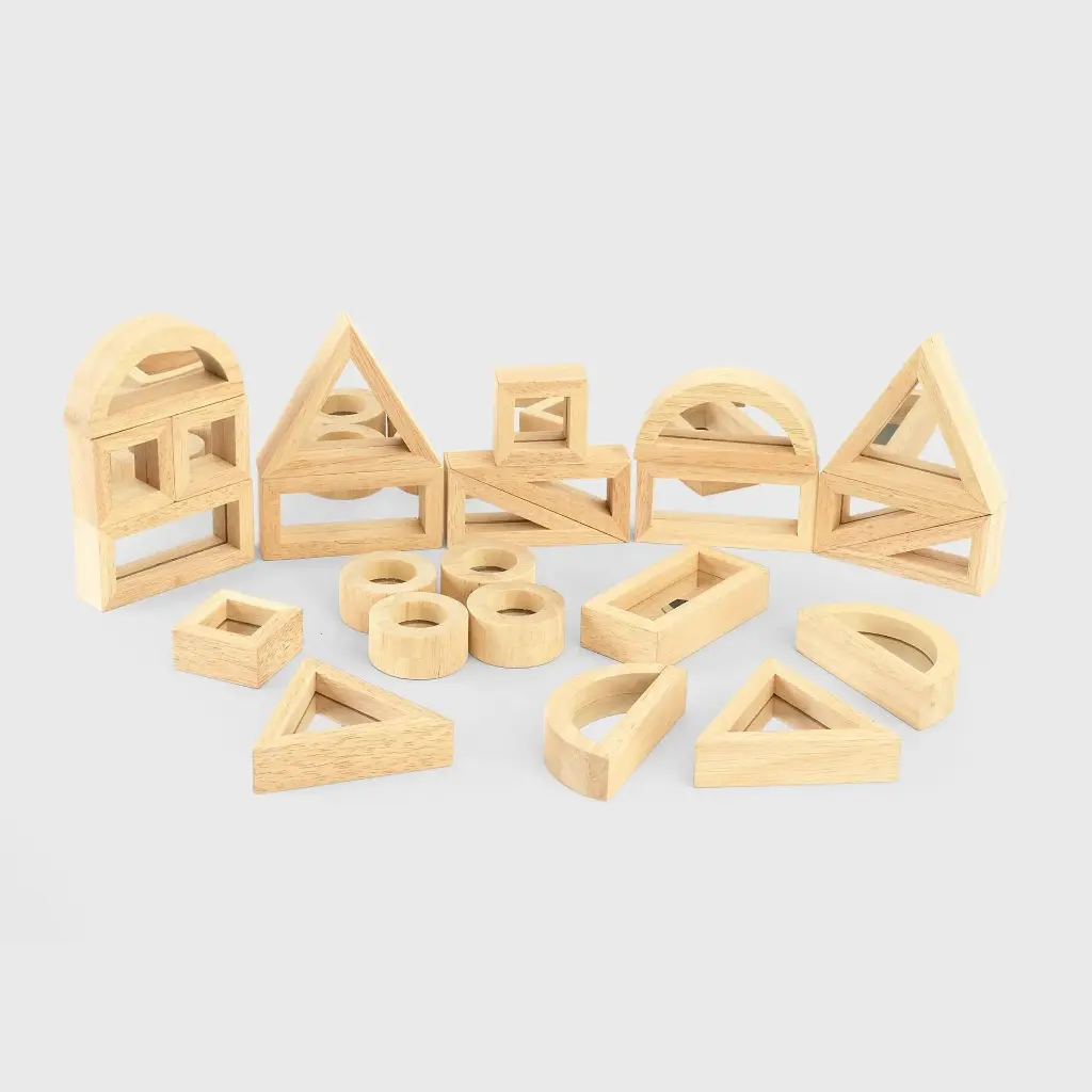Tickit | Blokken Spiegel Hout