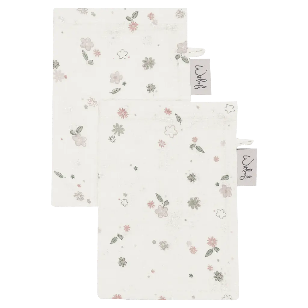 Witlof for Kids | Washandje Vintage Flowers Tetra 2-pack