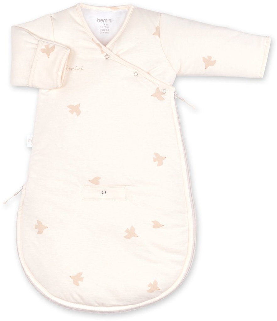 Bemini | Slaapzak Magic Bag Pady Jersey Piuma 2.5TOG Ecru 1-4M