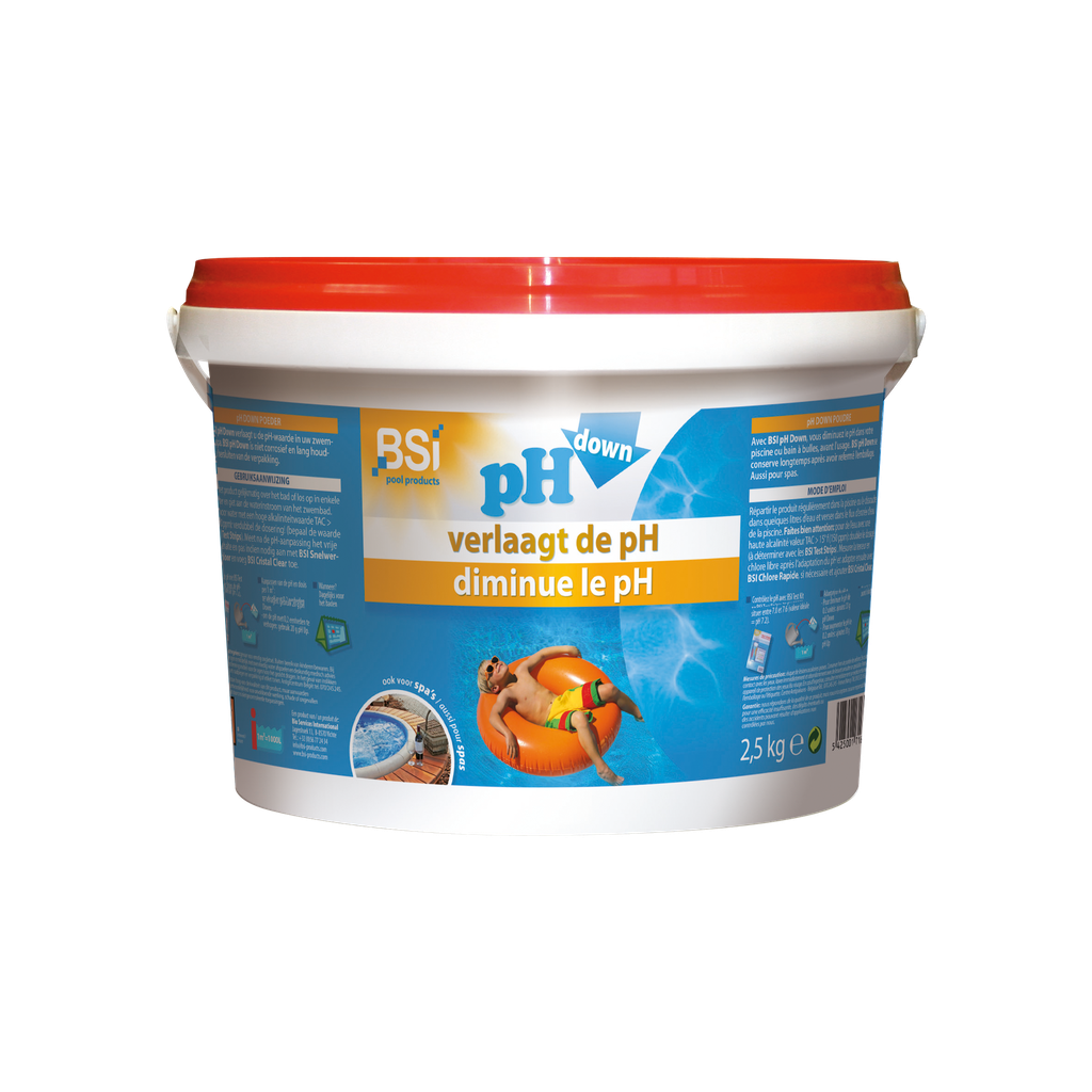 BSI | Zwembad Toebehoren PH Down Poeder 2,5kg