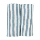 Meyco | Tetra Doek Pre-washed Fat Stripe Jeans Blue Blauw 120x120cm 2-Pack 