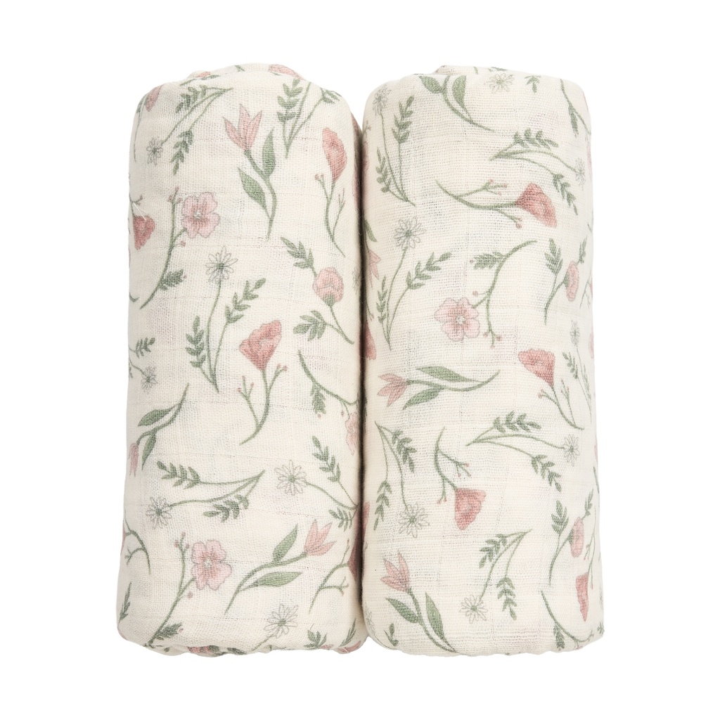 Meyco | Tetra Doek Pre-washed Flower Multicolour 120x120cm 2-pack