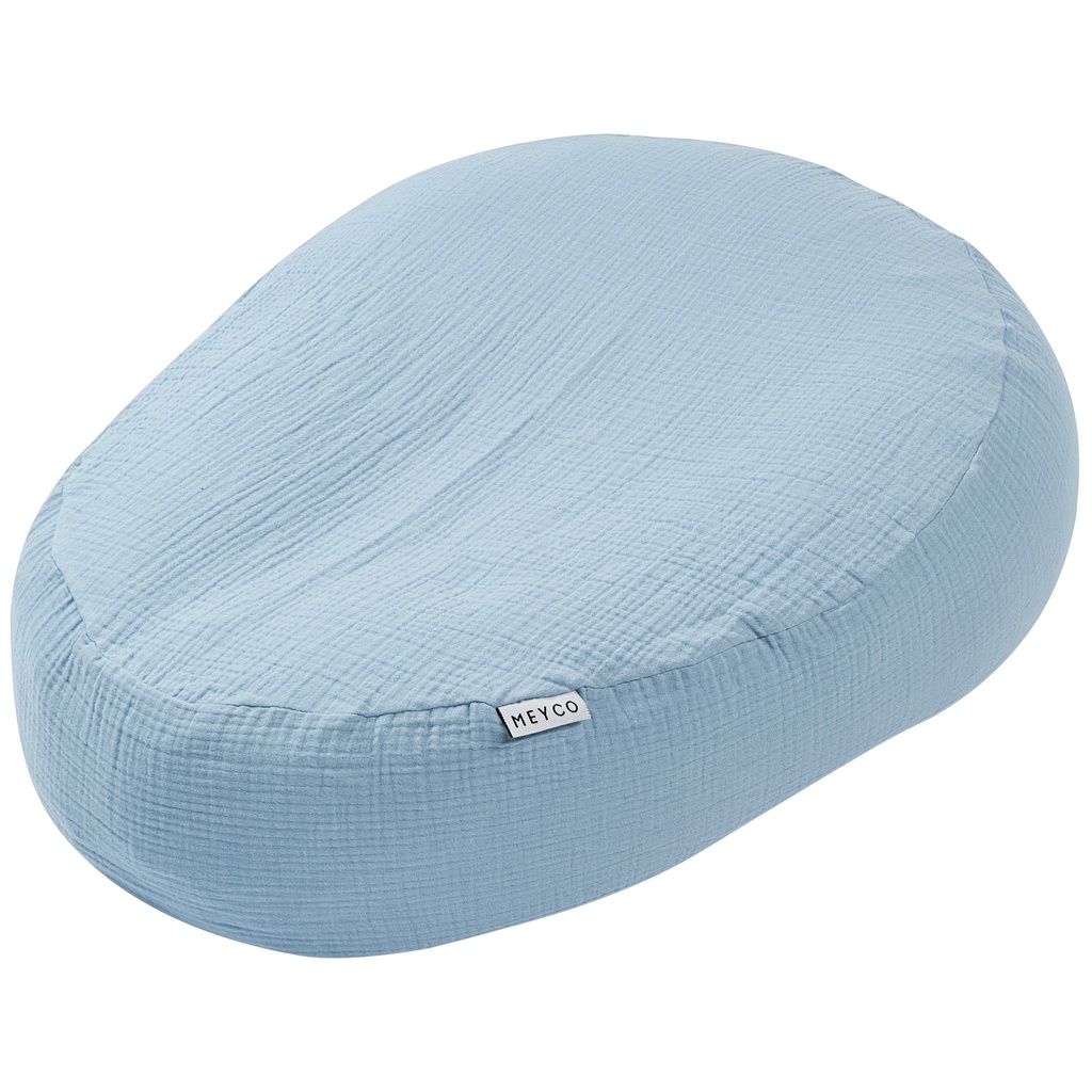 Meyco | Hoes vr Positioneringskussen Pre-Washed Hydrofiel Relax Cover Jeans Blue Blauw 