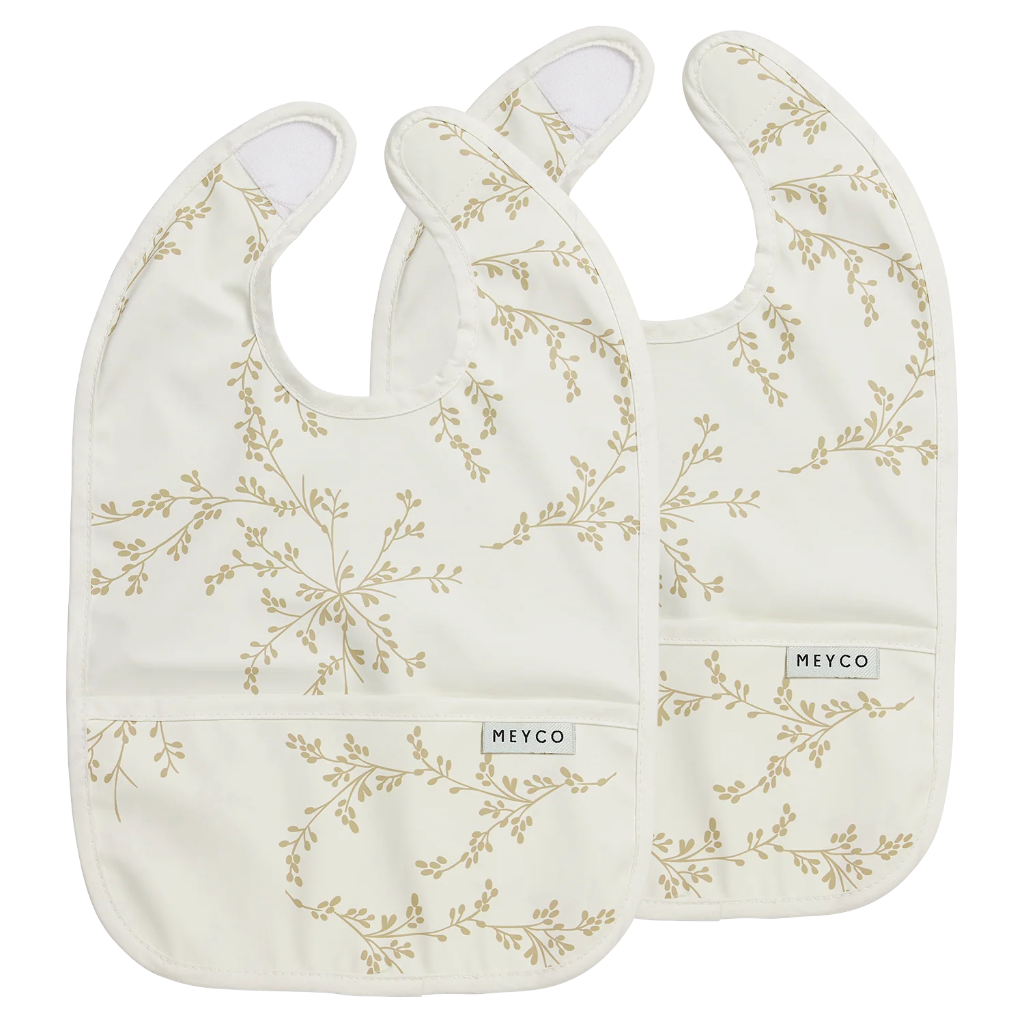 Meyco | Slabbetje Branches met Kruimelvanger Sand 2-pack 