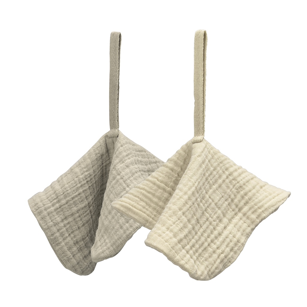 Meyco | Fopspeendoekje Pre-washed Hydrofiel Soft Sand/Sand 2-pack 