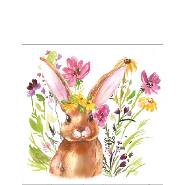 Ambiente | Servetten Girls Bunny 3-laags 100%FSC 25x25cm 20-pack