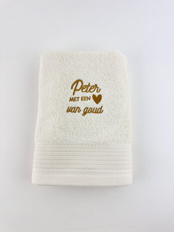 Minimou | Handdoek "Peter met een hart van goud"